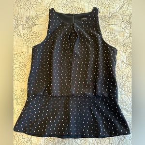 Ann Taylor Black Sleeveless Blouse 0